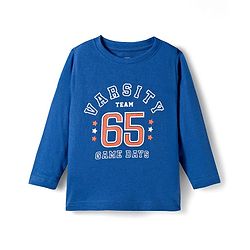 Babyhug Cotton Knit Full Sleeves Night Suit With Text Print - Navy Blue