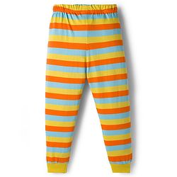 Babyhug Cotton Knit Full Sleeves Night Suit With Tiger Print - Navy Blue