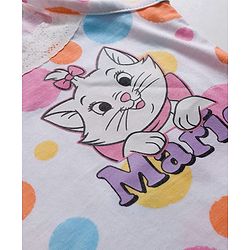 Babyhug Disney Single Jersey Knit Sleeveless Slips with Marie Graphic Pack of 3 - White Lilac & Pink