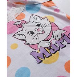 Babyhug Disney Single Jersey Knit Sleeveless Slips with Marie Graphic Pack of 3 - White Lilac & Pink
