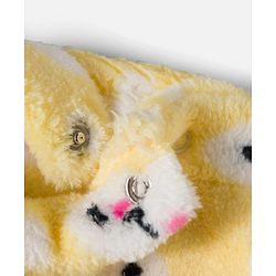 Babyhug Velour Knit Full Sleeves Winter Wear Night Suit With Heart Print - Yellow