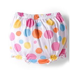 Babyhug Disney Lycra Knit Bloomer with Marie Graphic & Bow Applique Pack of 3 - Lilac White & Pink