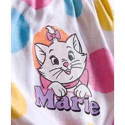 Babyhug Disney Lycra Knit Bloomer with Marie Graphic & Bow Applique Pack of 3 - Lilac White & Pink