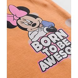 Babyhug Disney Lycra Knit Sleeveless Slips with Minnie Mouse Graphic & Polka Dot Pack of 3 - Light Blue Orange & Dark Pink