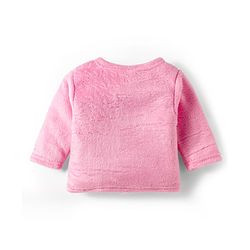 Babyhug Velour Knit Full Sleeves Winter Night Suit with Rabbit Embroidery - Pink