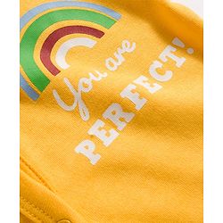 Babyhug Disney Interlock Knit Full Sleeves Footed Sleepsuit With Marie Graphics Pack Of 2 - White & Yellow