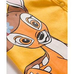 Babyhug Disney Interlock Knit Full Sleeves Footed Sleepsuit With Marie Graphics Pack Of 2 - White & Yellow
