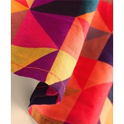 Babyhug Cambric Woven Full Sleeves Abstract Printed Kurta Pajama Set - Orange