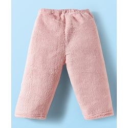 Babyhug Velour Knit Full Raglan Sleeves Winterwear Night Suit With Ear Applique & Pockets - Pink & White