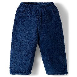 Babyhug Velour Knit Front Open Full Sleeves Night Suit with Animal Applique - Navy Blue
