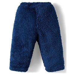 Babyhug Velour Knit Front Open Full Sleeves Night Suit with Animal Applique - Navy Blue
