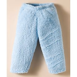 Babyhug Velour Knit Front Open Full Sleeves Night Suit with Animal Applique - White & Light Blue