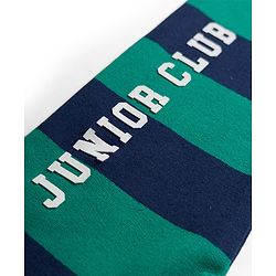 Babyhug Terry Knit Full Sleeves Striped Polo T-Shirt & Trouser Set - Multicolor