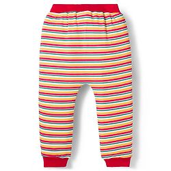 Babyhug Cotton Interlock Knit Full Length Diaper Leggings With Christmas Print Pack Of 3 - Green Yellow & Red