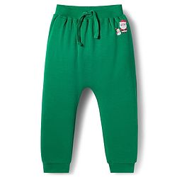 Babyhug Cotton Interlock Knit Full Length Diaper Leggings With Christmas Print Pack Of 3 - Green Yellow & Red
