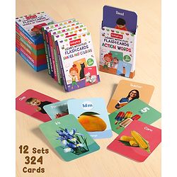 Babyhug 150 Piece Early Learning Flash Cards 8 Themes in One| Educational Double-Sided Cards| Montessori Learning| Fosters Interest| Colorful Cards| Safe & Non-Toxic - Multicolor