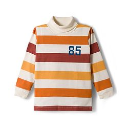 Babyhug Knitted Full Sleeves Turtle Neck Winter T-Shirt - Off White