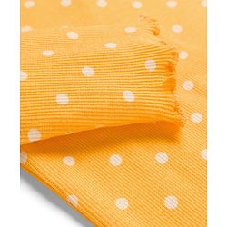 Babyhug Cotton Elastane Knit Full Sleeves Turtle Neck Winter T-Shirt with Polka Dot Print - Yellow