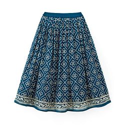 Babyhug Georgette Woven Sleeveless Choli Lehenga Set with Dupatta Embroidery & Sequin Detailing - Navy Blue