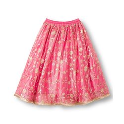 Babyhug Woven Half Sleeves Choli Lehenga & Dupatta Set With Floral Embriodery - Pink