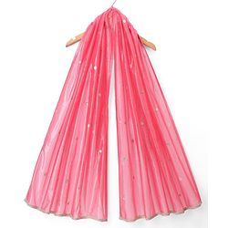 Babyhug Woven Half Sleeves Choli Lehenga & Dupatta Set With Floral Embriodery - Pink