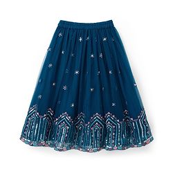 Babyhug Net Woven Half Sleeves Choli Lehenga & Dupatta Set With Sequin Embriodery - Blue
