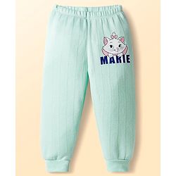 Babyhug Disney Interlock Sleeveless Pullover Thermal Vest & Pant Set with The Aristocats Marie Print - Light Blue