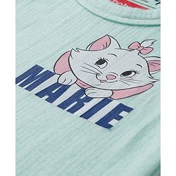 Babyhug Disney Interlock Sleeveless Pullover Thermal Vest & Pant Set with The Aristocats Marie Print - Light Blue