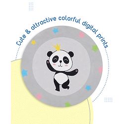 Babyhug 100% Cotton Extra Large Cot Bumper Panda Print - Grey| Soft Cushioned Crib Protector| Breathable Fabric| Easy to setup| Prevents Bumps| 0-24 Months| New Born & Toddler Gifting