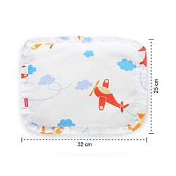 Babyhug Head Shaping Rai Pillow with Extra Cover Aeroplane Theme  White| 1 Kg Mustard Seeds| Cotton Cover| Natural Warming Property|Prevents Cold & Flat Head Syndrome| NewBorn Neck & Shoulder Support