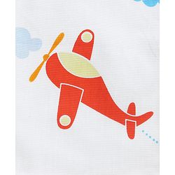 Babyhug Head Shaping Rai Pillow with Extra Cover Aeroplane Theme  White| 1 Kg Mustard Seeds| Cotton Cover| Natural Warming Property|Prevents Cold & Flat Head Syndrome| NewBorn Neck & Shoulder Support