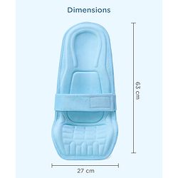 Babyhug 2-in-1 Carrier & Feeding Pillow Velvet - Blue | Infant Carrying and Feeding Support| Ideal for New Moms| Full Body Support| Safety Harness