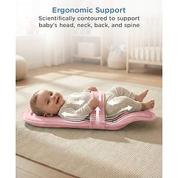 Babyhug 2-in-1 Carrier & Feeding Pillow Velvet - Blue | Infant Carrying and Feeding Support| Ideal for New Moms| Full Body Support| Safety Harness