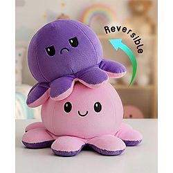 Babyhug Octopus Plush Reversible Soft Toy - 12cm| Toddler Gifting for Boys & Girls| Stuffed Animal| Baby Safe| Cuddle & Travel Partner| Super Soft Fabric