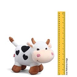 Babyhug Plush Cow Soft Toy - 30 cm| Toddler Gifting for Boys & Girls| Stuffed Animal| Baby Safe| Cuddle & Travel Partner| Super Soft Fabric