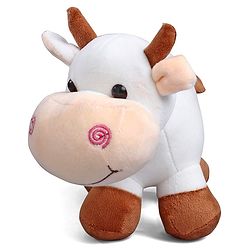 Babyhug Plush Cow Soft Toy - 30 cm| Toddler Gifting for Boys & Girls| Stuffed Animal| Baby Safe| Cuddle & Travel Partner| Super Soft Fabric