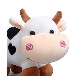 Babyhug Plush Cow Soft Toy - 30 cm| Toddler Gifting for Boys & Girls| Stuffed Animal| Baby Safe| Cuddle & Travel Partner| Super Soft Fabric
