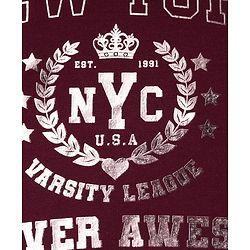 Babyhug Terry Knit Full Sleeves Sweatshirt with Foil Text Print - Maroon