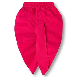 Babyhug Rayon Woven Full Sleeves Kurta Dhoti Set with Jacket & Abstract Print - Fuchsia