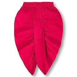 Babyhug Rayon Woven Full Sleeves Kurta Dhoti Set with Jacket & Abstract Print - Fuchsia