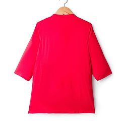 Babyhug Rayon Woven Full Sleeves Kurta Pajama Set With Velvet Embroidered Jacket - Red