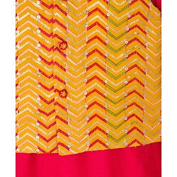 Babyhug Rayon Woven Full Sleeves Kurta Pajama Set with  Embroidered Nehru Jacket - Red & Yellow