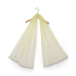 Babyhug Georgette Woven Puffed Sleeves Sequinned Floral Designed Choli Lahenga Set with Dupatta- Light Green