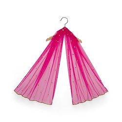 Babyhug  Short Sleeves Sequin Embroidered Choli and Shimmer Net Lehenga with Dupatta -  Fuschia