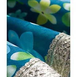 Babyhug Georgette Woven Full Sleeves Choli Lehenga & Jacket Set With Floral Print & Embridoery - Green