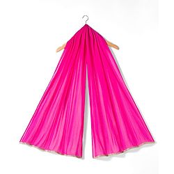 Babyhug Brocade Woven Half Sleeves Pattu Pavada Choli Lehenga & Dupatta Set with Floral Print - Fuchsia
