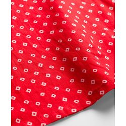 Babyhug Cambric Woven Full Sleeves Kurta Dhoti Set with Angarakha Foil Print - Red