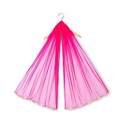 Babyhug Brocade Woven Half Sleeves Choli Shimmer Net Lehenga & Dupatta Set with Floral Embroidery - Fuchsia