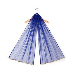 Babyhug Velvet Woven Half Sleeves Choli Lehenga & Dupatta Set With Sequin Embriodery - Blue