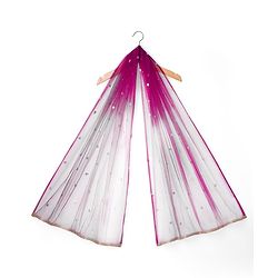 Babyhug Brocade Woven Sleeveless Choli Lehenga & Dupatta Set With Floral Embroidery - Fushsia